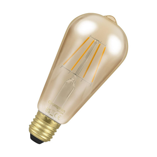 Crompton LED Squirrel Cage ST64 4.5W E27 Dim Filament Extra Warm White Antique Bronze (35W Eqv)