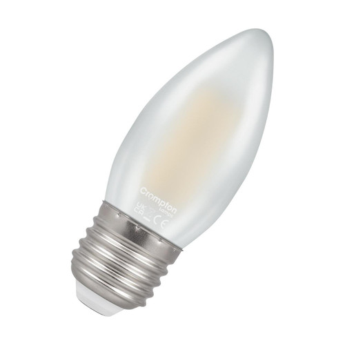 Crompton Lamps LED Candle 4.2W E27 Dimmable Filament Warm White Pearl (40W Eqv) Crompton Lamps LED Candle 4.2W E27 Dimmable Filament Warm White Pearl (40W Eqv)