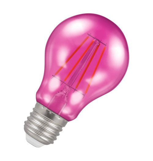 Crompton Lamps LED GLS 4.5W E27 Harlequin IP65 Pink Translucent Image 1
