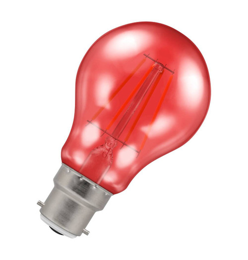 Crompton Lamps LED GLS 4.5W B22 Harlequin IP65 Red Translucent Image 1