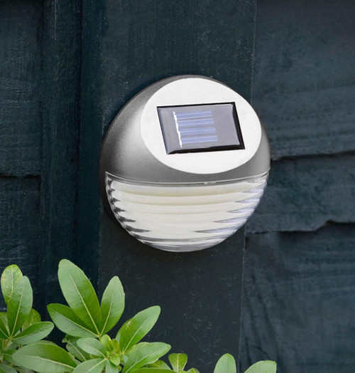 Solalite LED Solar Fence Light (2 Pack) Silver Image 1