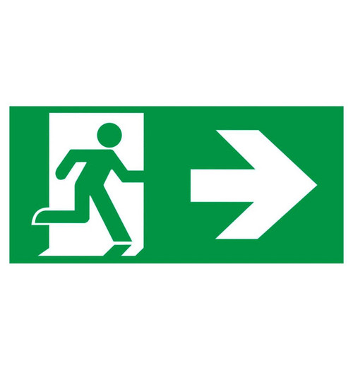 Phoebe LED Emergency Surface Box Right Legend Krios for use with Krios Emergency Exit Box Image 1 Phoebe LED Emergency Surface Box Right Legend Krios for use with Krios Emergency Exit Box Image 1