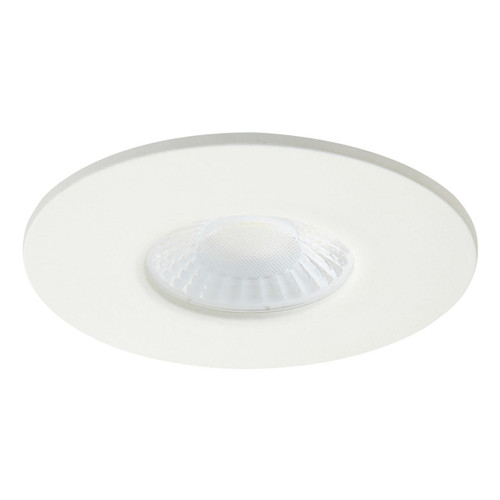 Spa Rhom LED Fire Rated Downlight 8W Dimmable IP65 Tri-Colour CCT Matt White Image 1
