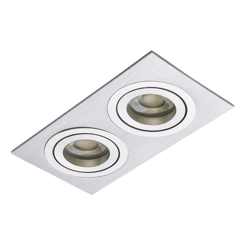 Inlight Pasto Double Ceiling Downlight Polished Silver 1