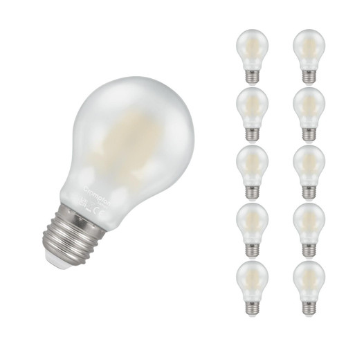 Crompton Lamps LED GLS 4.2W E27 Dimmable Filament (10 Pack) Warm White Pearl (40W Eqv) Crompton Lamps LED GLS 4.2W E27 Dimmable Filament (10 Pack) Warm White Pearl (40W Eqv)