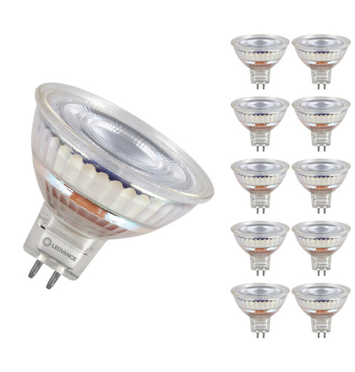 Ledvance LED MR16 Bulb 8W GU5.3 12V Dimmable Performance Class  (10 Pack) Cool White 36°  Image 1