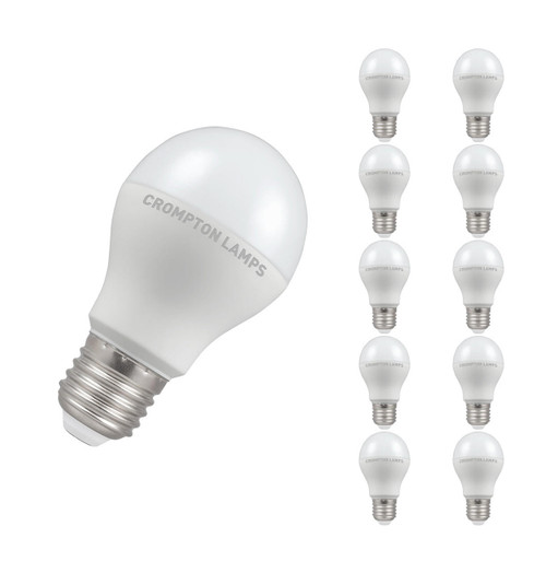 Crompton Lamps LED GLS 8.5W E27 Dimmable (10 Pack) Warm White Opal (60W Eqv) 1
