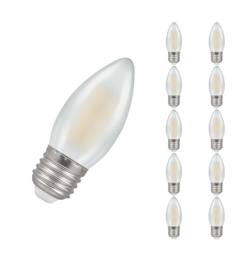 Crompton Lamps LED Candle 5W E27 Dimmable Filament (10 Pack) Cool White Pearl (40W Eqv) 1
