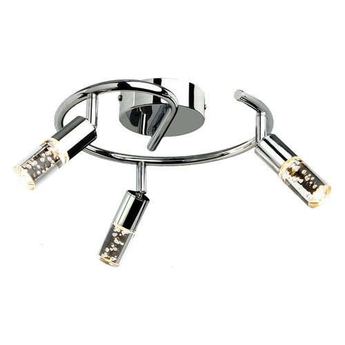 Firstlight Focus Bubble Style LED 3-Light Flush Ceiling Light 10W Warm White Chrome Image 1