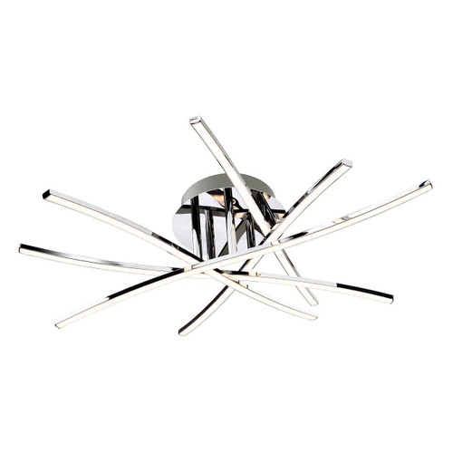 Firstlight Caprice Modern Style LED 60cm Flush Ceiling Light 25W Warm White Chrome Image 1 Firstlight Caprice Modern Style LED 60cm Flush Ceiling Light 25W Warm White Chrome Image 1