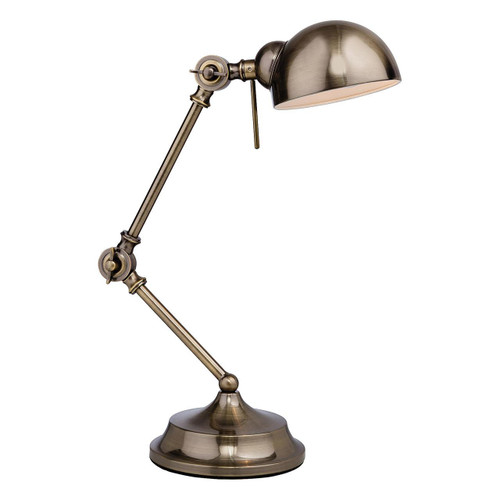 Firstlight Beau Retro Style Desk Lamp with On/Off Switch Antique Brass Image 1