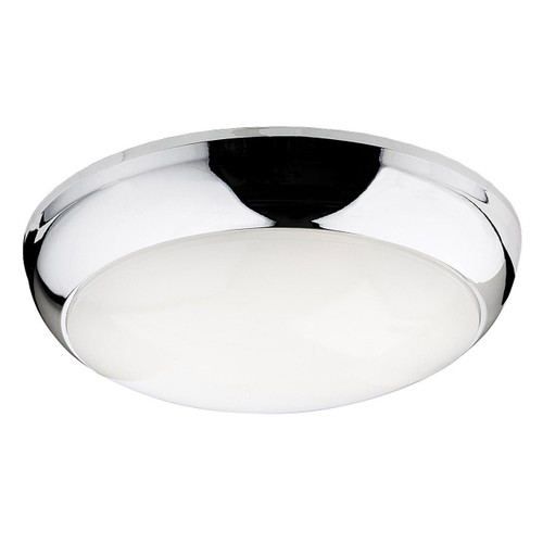 Firstlight Regis Modern Style LED Flush Ceiling Light 8W Cool White in Chrome and Opal Image 1