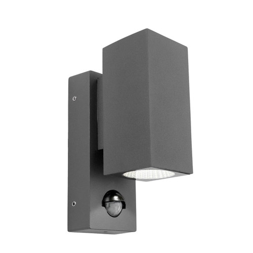 Firstlight Dino Modern Style LED Up and Down Light 6W PIR Sensor Cool White Graphite Image 1