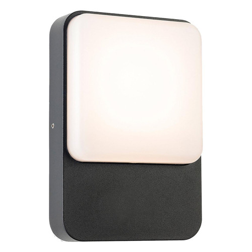 Firstlight Hero Modern Style LED Bulkhead 8W Warm White in Graphite and Opal Image 1