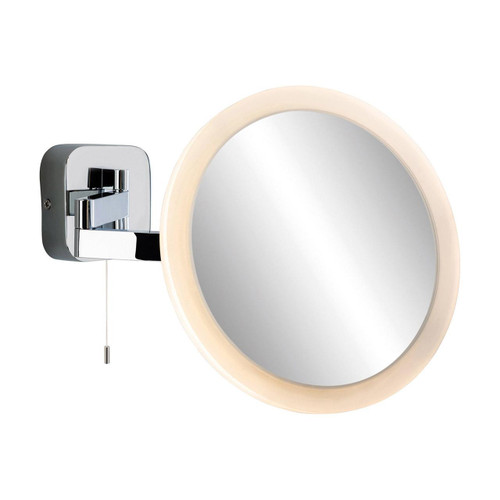 Firstlight LED Magnifying Bathroom Mirror 5W with On/Off Pull Cord Warm White Chrome Image 1