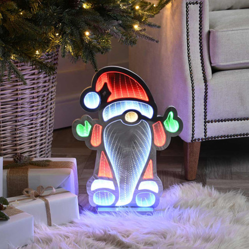 Festive 40cm Gnome Infinity Light 1
