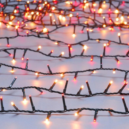 Festive 18.9m Indoor & Outdoor Sparkle Light String Lights 760 Red & Warm White LEDs 1