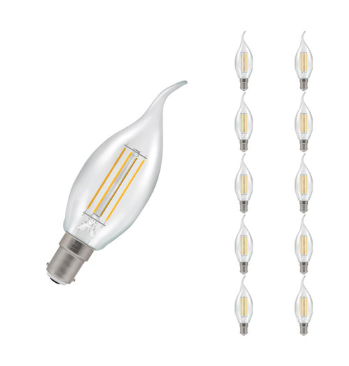 Crompton Lamps LED Bent Tip Candle 2.2W B15 Filament (10 Pack) Warm White Clear Crompton Lamps LED Bent Tip Candle 2.2W B15 Filament (10 Pack) Warm White Clear