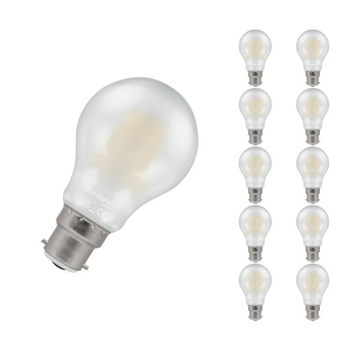 Crompton Lamps LED GLS 10.5W B22 Filament (10 Pack) Warm White Pearl (100W Eqv) Crompton Lamps LED GLS 10.5W B22 Filament (10 Pack) Warm White Pearl (100W Eqv)