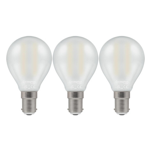 Crompton Lamps LED Golfball 2.2W B15 Dimmable Filament (3 Pack) Warm White Pearl (25W Eqv) Crompton Lamps LED Golfball 2.2W B15 Dimmable Filament (3 Pack) Warm White Pearl (25W Eqv)