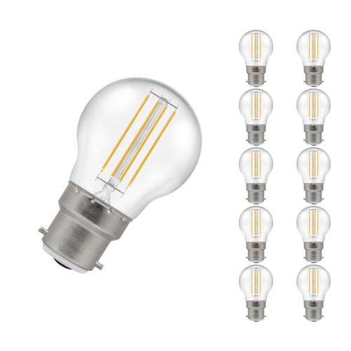 Crompton Lamps LED Golfball 6.5W B22 Dimmable Filament (10 Pack) Cool White Clear (60W Eqv) Crompton Lamps LED Golfball 6.5W B22 Dimmable Filament (10 Pack) Cool White Clear (60W Eqv)