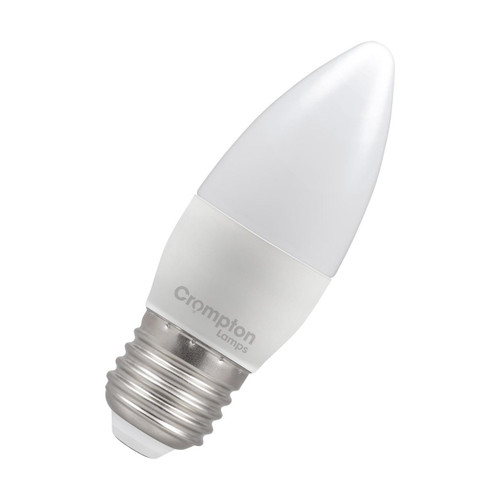 Crompton Lamps LED Candle 6.5W E27 Dimmable Daylight Opal (60W Eqv)