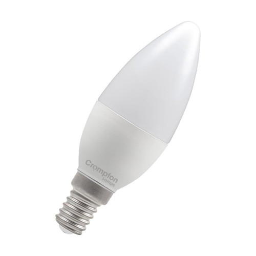 Crompton Lamps LED Candle 6.5W E14 Dimmable Daylight Opal (60W Eqv)
