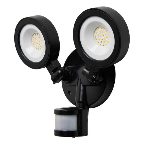 Coast Alan 20W LED Adjustable Twin Security Spotlight with PIR Black 1