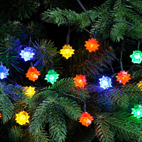 Festive 5m Indoor & Outdoor Diamond String Lights 50 Multi-Coloured LEDs 1 Festive 5m Indoor & Outdoor Diamond String Lights 50 Multi-Coloured LEDs 1