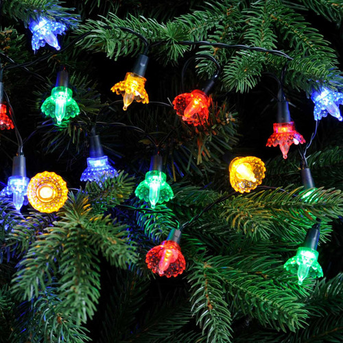 Festive 5m Indoor & Outdoor Flower String Lights 50 Multi-Coloured LEDs 1 Festive 5m Indoor & Outdoor Flower String Lights 50 Multi-Coloured LEDs 1