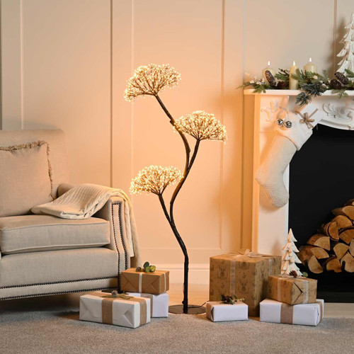 Festive 120cm Dewdrop Firework Ball Tree 1296 Warm White Micro LEDs 1