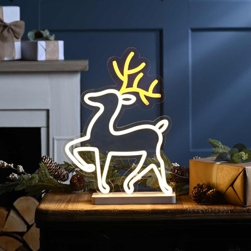 Festive 36cm LED Neon Flex Reindeer 1 Festive 36cm LED Neon Flex Reindeer 1