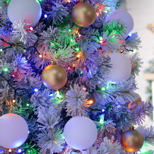 Festive Indoor & Outdoor 8ft Christmas Tree Glow-Worm Lights 1500 Multi-Coloured LEDs 1 Festive Indoor & Outdoor 8ft Christmas Tree Glow-Worm Lights 1500 Multi-Coloured LEDs 1
