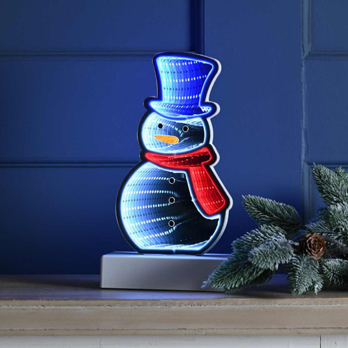 Festive 22cm Battery Operated Infinity Snowman