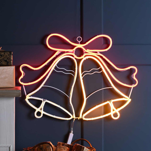 Festive 64cm LED Neon Flex Bells With Ringing Effect 1