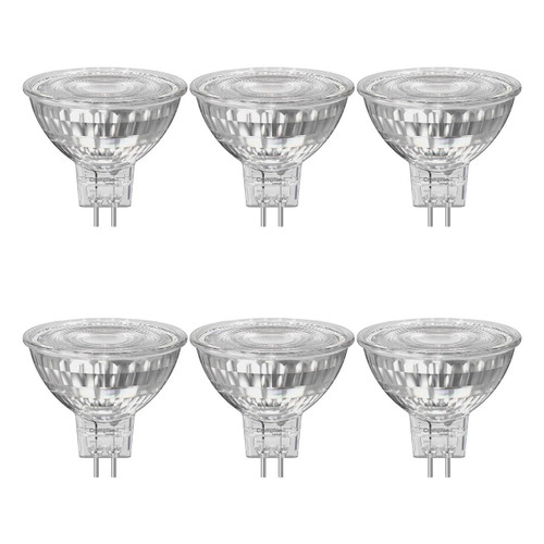 Crompton LED MR16 Spotlight Bulbs GU5.3 3.6W 12V Warm White 3000K Halogen Replacement (6 Pack)