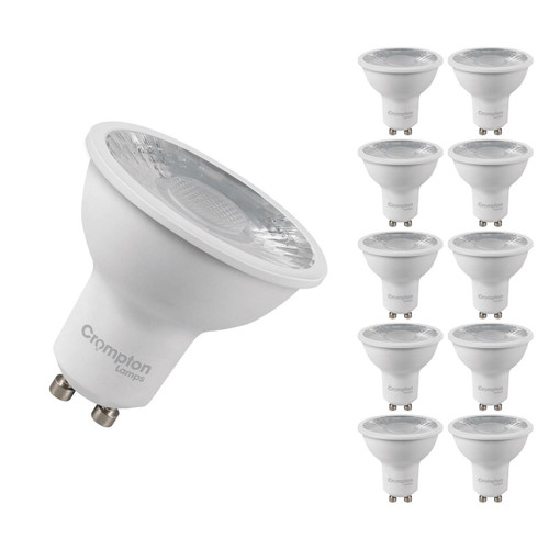 Crompton LED GU10 Spotlight Bulbs 3.5W Warm White 2700K Halogen Replacement (10 Pack)