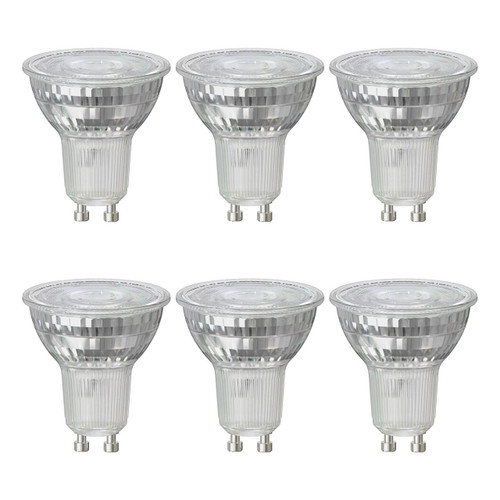 Crompton LED GU10 Spotlight Bulbs 3.7W Daylight 6500K Glass Halogen Replacement (6 Pack)