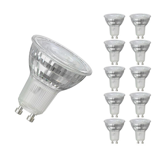 Crompton LED GU10 Spotlight Bulbs 3.7W Dimmable Daylight 6500K Glass Halogen Replacement (10 Pack)