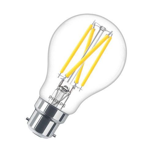 Philips LED DimTone GLS Light Bulb B22 5.9W Dim Master Warm White 2200K-2700K Bayonet Clear