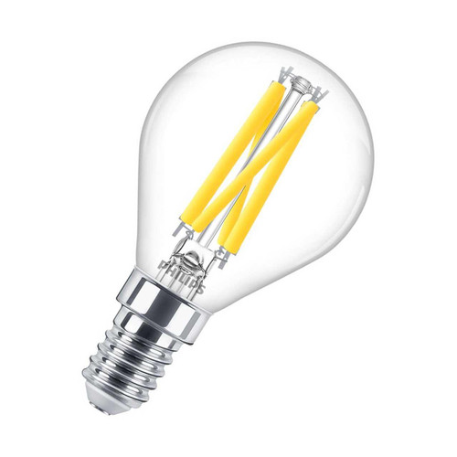 Philips LED DimTone Golfball Light Bulb E14 5.9W Dim Master Warm White 2700K Small Screw Clear