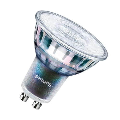 Philips LED GU10 Spotlight Light Bulb 3.9W (35W Eqv) Dim Master ExpertColor Cool White 4000K Clear