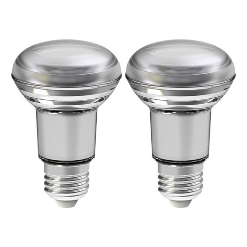 Osram LED R63/R64 Reflector Light Bulbs E27 4.8W Warm White 2700K Spotlight Screw Diffused (2 Pack)