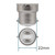 Close-up of the BC B22d bayonet cap on the Crompton Lamps 8.5W LED GLS light bulb