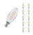 Crompton Lamps LED Candle 4.2W E14 Dimmable Filament (10 Pack) Warm White Pearl (40W Eqv)