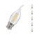 Crompton Lamps LED Bent Tip Candle 4.2W B22 Dimmable Filament (5 Pack) Warm White Clear (40W Eqv)
