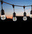 Premium 5m Connectible Outdoor Festoon Light E27 with 10x LED Golfball Light Bulbs Warm White Clear