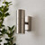 Zink LETO Outdoor Up and Down Wall Light Stainless Steel 3