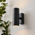 Zink LETO Outdoor Up and Down Wall Light Anthracite Grey 4