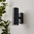 Zink LETO Outdoor Up and Down Wall Light Anthracite Grey 3